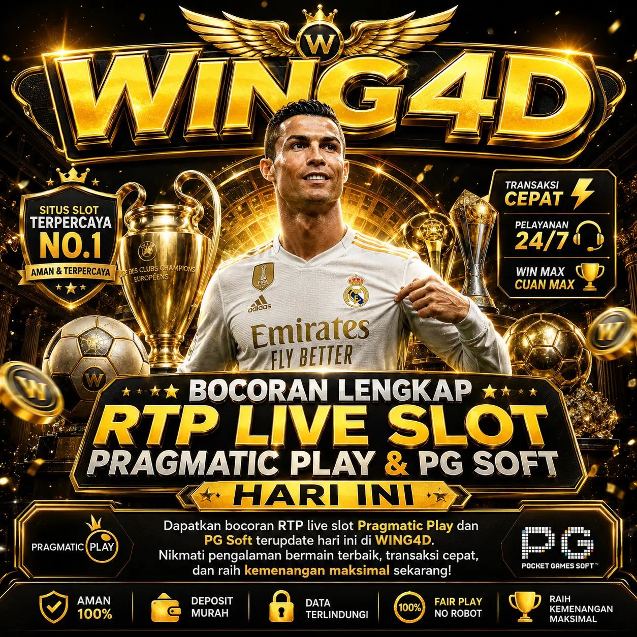 Thumbnail 1 of 3, Poster, WING4D || Bocoran Lengkap RTP Live Slot Pragmatic Play & PG Soft Hari Ini designed and sold by WING4D.